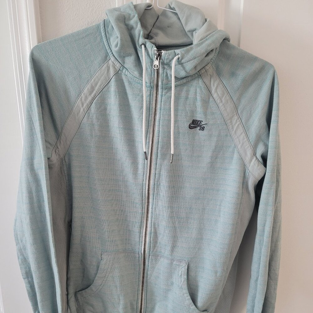 Nike SB Sky Blue Full Zip Hoodie Sweatshirt Size Small Northrup Icon